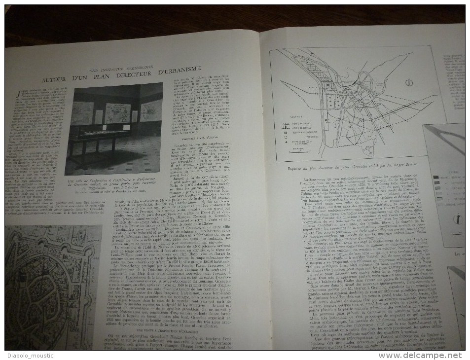 1943  Sur Le VOLTURNO ; Saint-Ouen-l'Aumône ; Maubuisson ; Jacques-Emile Blanche ; Nouvel Urbanisme De GRENOBLE - L'Illustration