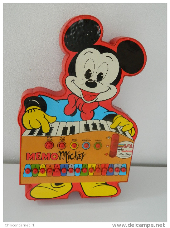 RARE - Vintage - Mémo Mickey - Avril By Bontempi - Walt Disney Productions - Jeu De Musique - RARE - Autres & Non Classés