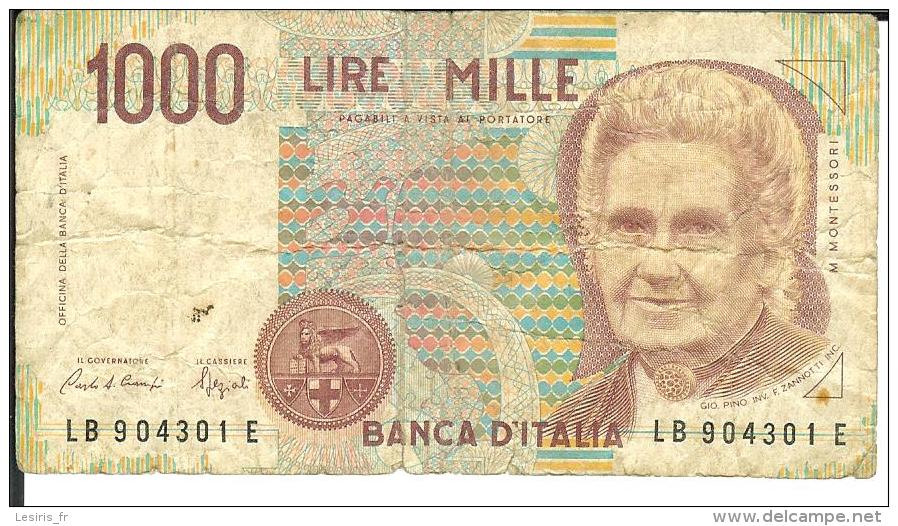 1000 LIRE - MILLE - BANCA D'ITALIA - MONTESSORI  - 1990 - 1000 Liras
