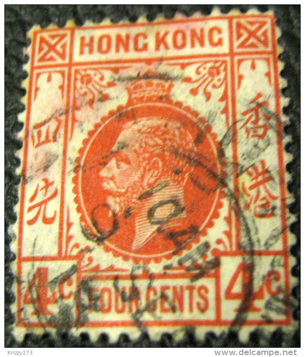 Hong Kong 1912 King George V 4c - Used - Used Stamps
