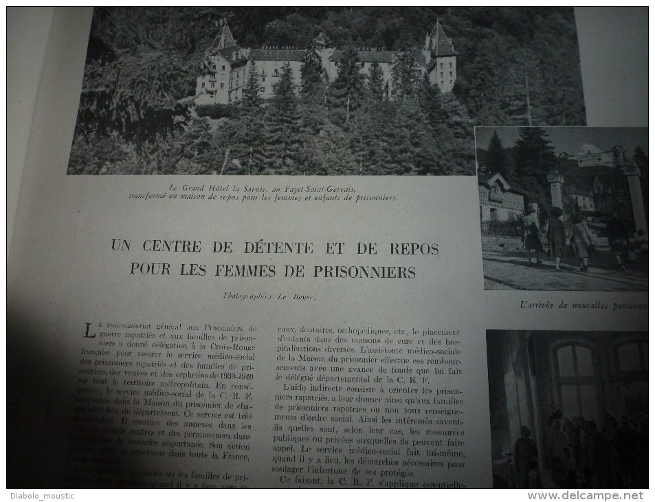 1943  Albergo Campo Imperator ; Brenner ;FAYET-SAINT-GERVAIS Femmes Prisonniers ; Raid Anglo-américain Sur Paris ;RAIMU - L'Illustration