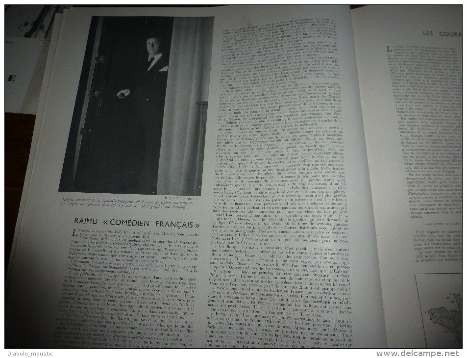 1943  Albergo Campo Imperator ; Brenner ;FAYET-SAINT-GERVAIS Femmes Prisonniers ; Raid Anglo-américain Sur Paris ;RAIMU - L'Illustration