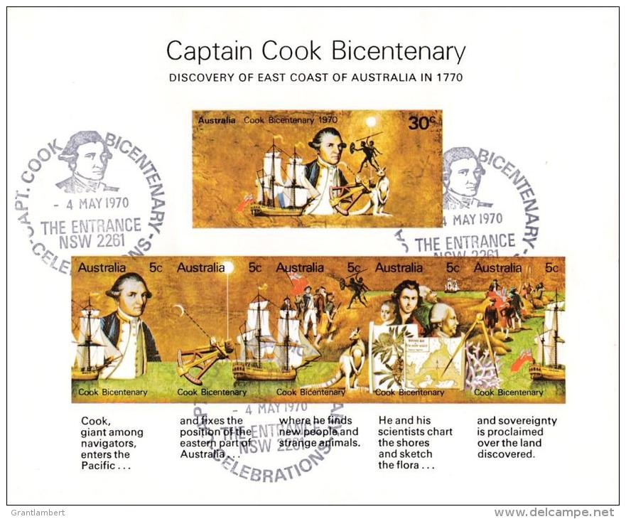 Australia 1970 Cook - Set Of 12 Commemorative Postmarks Miniature Sheets CTO - Used Stamps