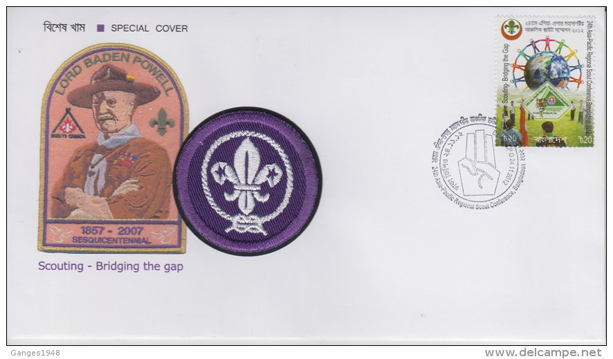 Bangladesh  2012  Clth Badge Studded Baden Powell Scouting Cover # 81208 - Other & Unclassified