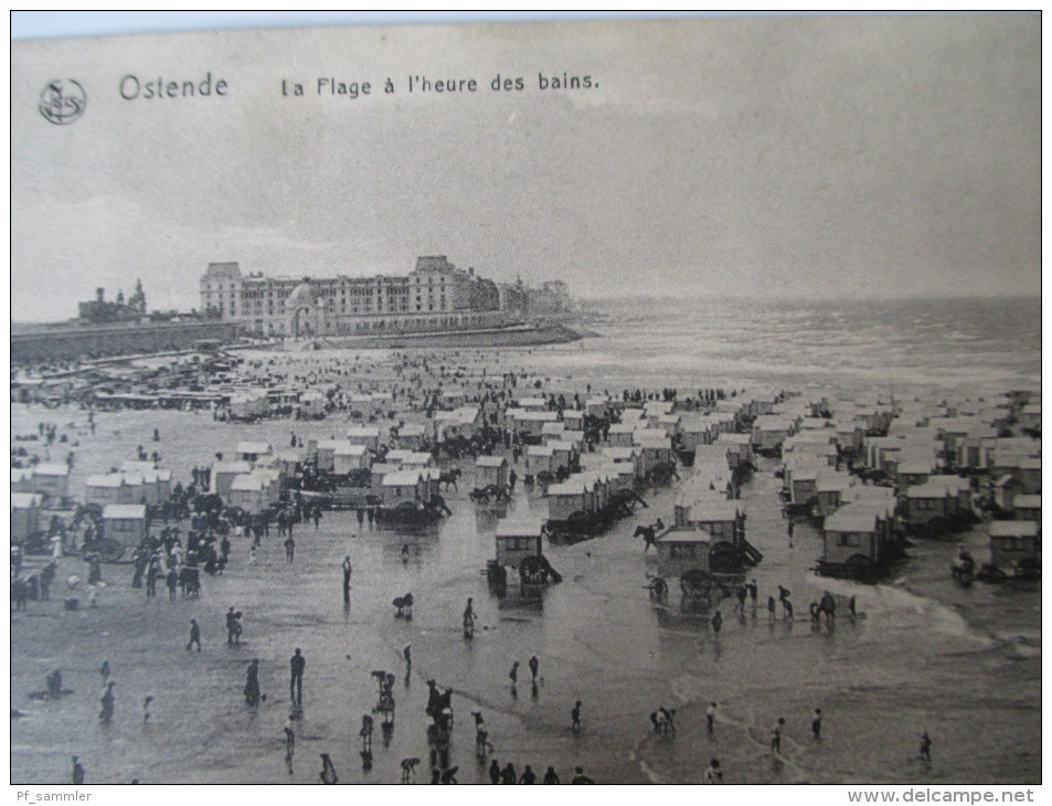 AK / Bildpostkarte 1. WK 1915 Ostende La Flage A L'heure Des Bains Ungelaufen! Verlag Ern. Thill, Bruxelles - Oostende