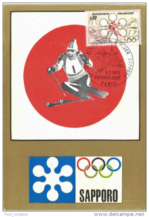 Thème Jeux Olympiques - Carte Philatélique Premier Jour - Sapporo - Olympic Games