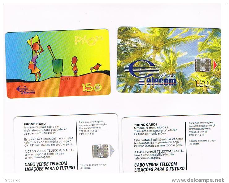 CAPO VERDE  (CAPE VERDE)   -  TELECOM  (CHIP) - LOT OF 2 DIFFERENT           - USED -  RIF. 385 - Kaapverdische Eilanden