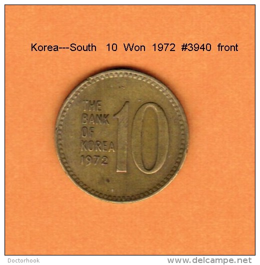 KOREA---South   10  WON   1972   (KM # 6a) - Korea (Zuid)