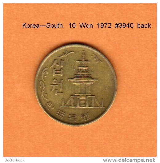 KOREA---South   10  WON   1972   (KM # 6a) - Korea (Süd-)