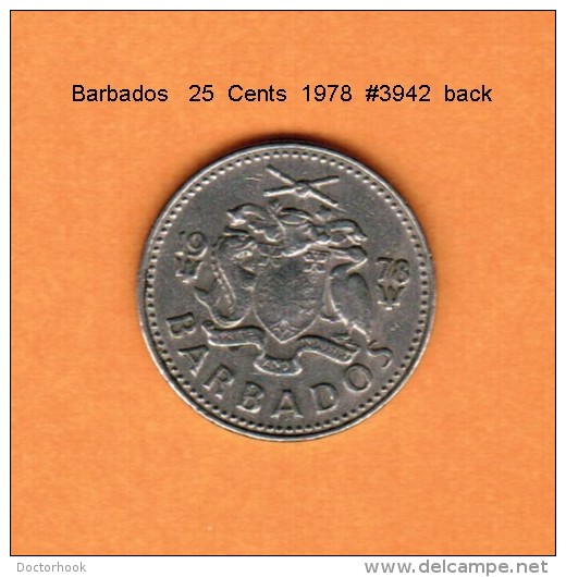 BARBADOS   25  CENTS   1978   (KM # 13) - Barbados (Barbuda)