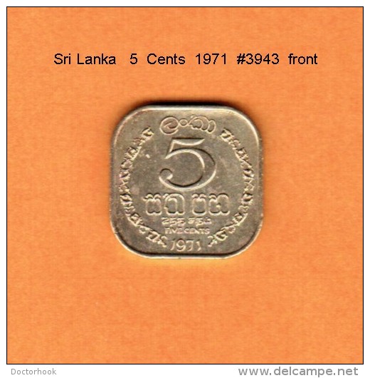 SRI LANKA   5  CENTS   1971   (KM # 124) - Sri Lanka