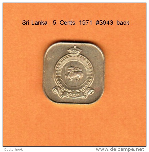 SRI LANKA   5  CENTS   1971   (KM # 124) - Sri Lanka