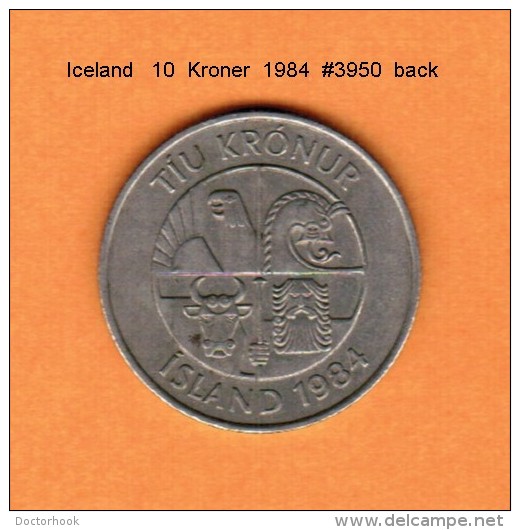 ICELAND   10  KRONUR   1984   (KM # 29.1) - Iceland