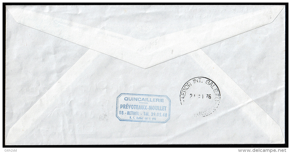 B1-001G- PA N° 49 Sur Courrier 1° Vol Paris-Rio De Janeiro En Concorde Air France 21/01/1976. - First Flight Covers