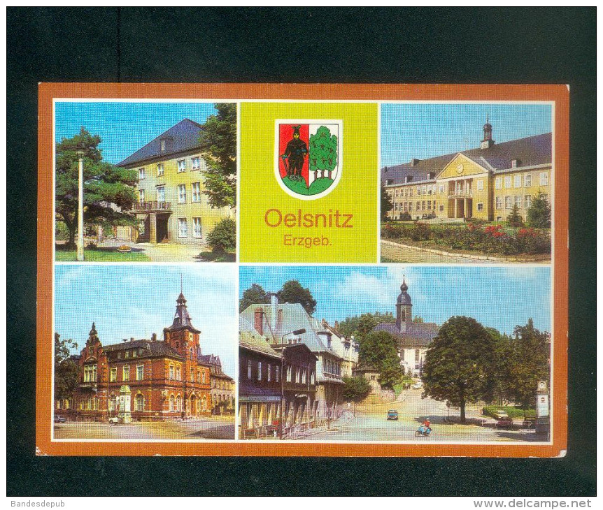Oelsnitz I. Erzgebirge ( Multivues Scooter  Kulturhaus Oberschule Rathaus Rathausplatz Foto Hoffmann ) - Oelsnitz I. Erzgeb.