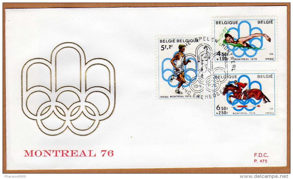 Enveloppe FDC 475 Sort Jeux Olympiques Montréal Natation Athlétisme équitation - Estate 1976: Montreal