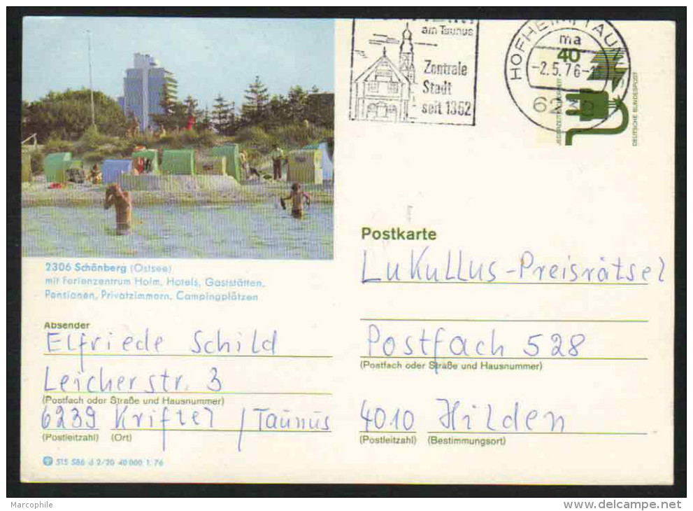 2306 - SCHÖNBERG - BRD - OSTSEE  / 1976  GANZSACHE - BILDPOSTKARTE (ref E349) - Illustrated Postcards - Used