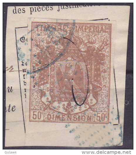 11177# ALSACE LORRAINE 1870 MANTEAU IMPERIAL SURCHARGE 50 Centimes BRUN - Other & Unclassified