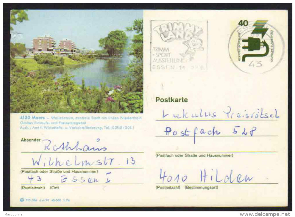 4130 - MOERS  - BRD / 1976  GANZSACHE - BILDPOSTKARTE (ref E345) - Cartes Postales Illustrées - Oblitérées