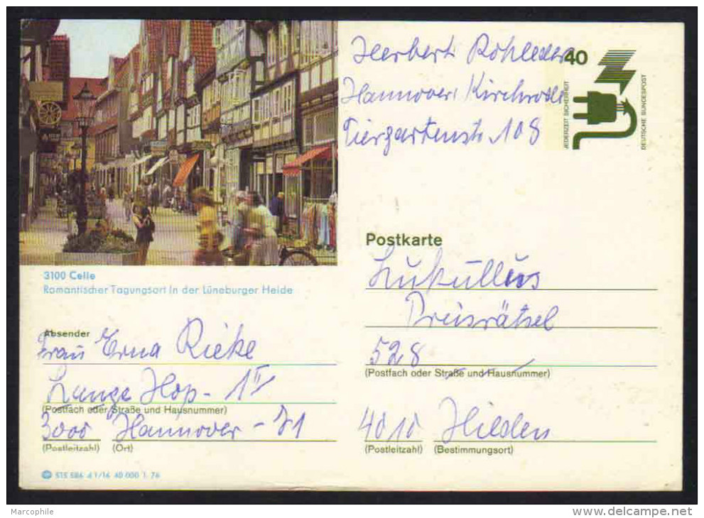 3100 - CELLE  - BRD / 1976  GANZSACHE - BILDPOSTKARTE (ref E341) - Geïllustreerde Postkaarten - Gebruikt