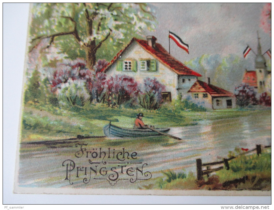 AK / Bildpostkarte / Künstlerkarte 1915 " Fröhliche Pfingsten" 1. Weltkrieg Feldpost Verlag O S B 3269 - Pfingsten