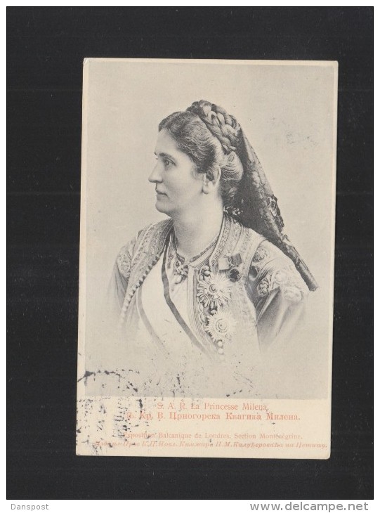 PPC Montenegro SAR La Princesse Milena 1912 - Montenegro