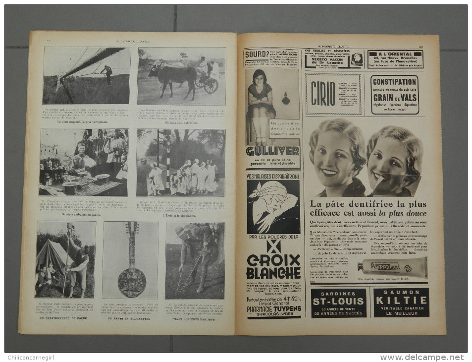 Patriote Illustré N° 20 - 1933 - Foot Belgique/Hollande - Congrès Belgique - Gala Equestre et Militaire - Pub L'AIGLON