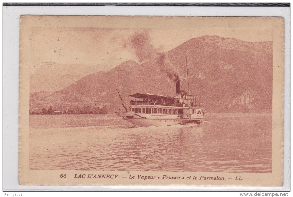 HAUTE SAVOIE - 1927 - CARTE De VEYRIER DU LAC Avec OBLITERATION FACTEURS BOITIERS TYPE 1884 - 1921-1960: Modern Period