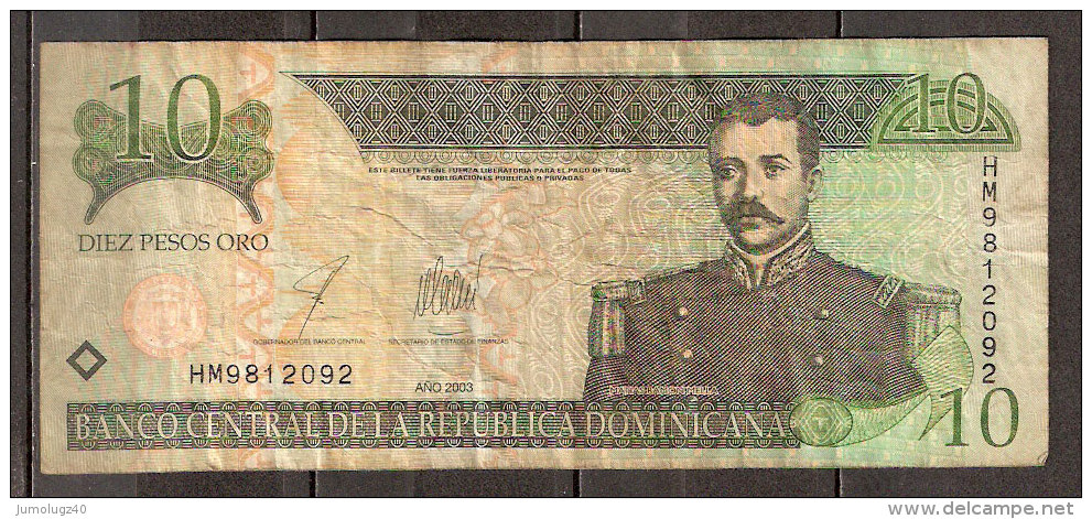 Billet De  10 Pesos De 2003 (1) - República Dominicana