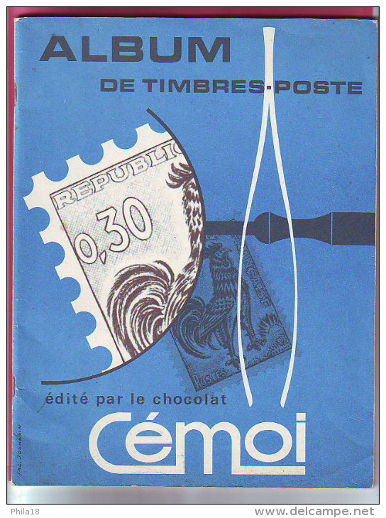 PUB - ALBUM TIMBRES POSTE EDITE PAR LE CHOCOLAT CEMOI 48 PAGES SANS TP - Sonstige & Ohne Zuordnung