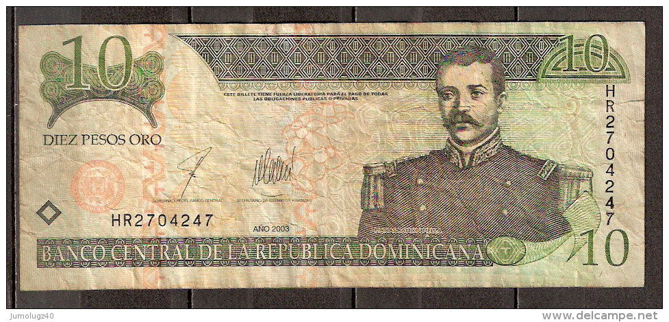 Billet De  10 Pesos De 2003 (2) - Dominicaine
