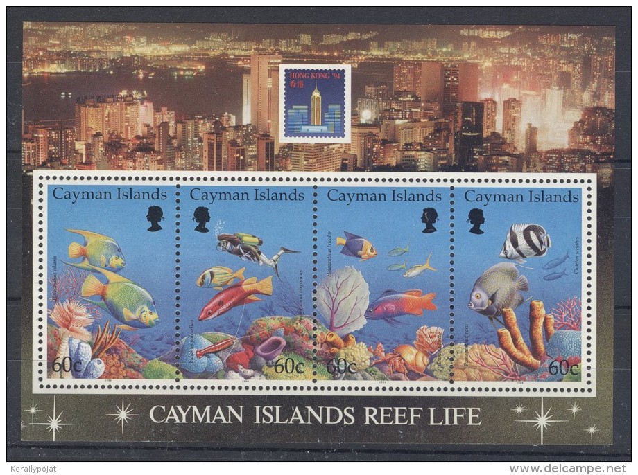Cayman Islands - 1994 Life On The Reef Block MNH__(TH-5770) - Cayman Islands