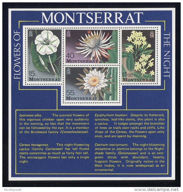 Montserrat - 1977 Flowers Block MNH__(THB-4600) - Montserrat