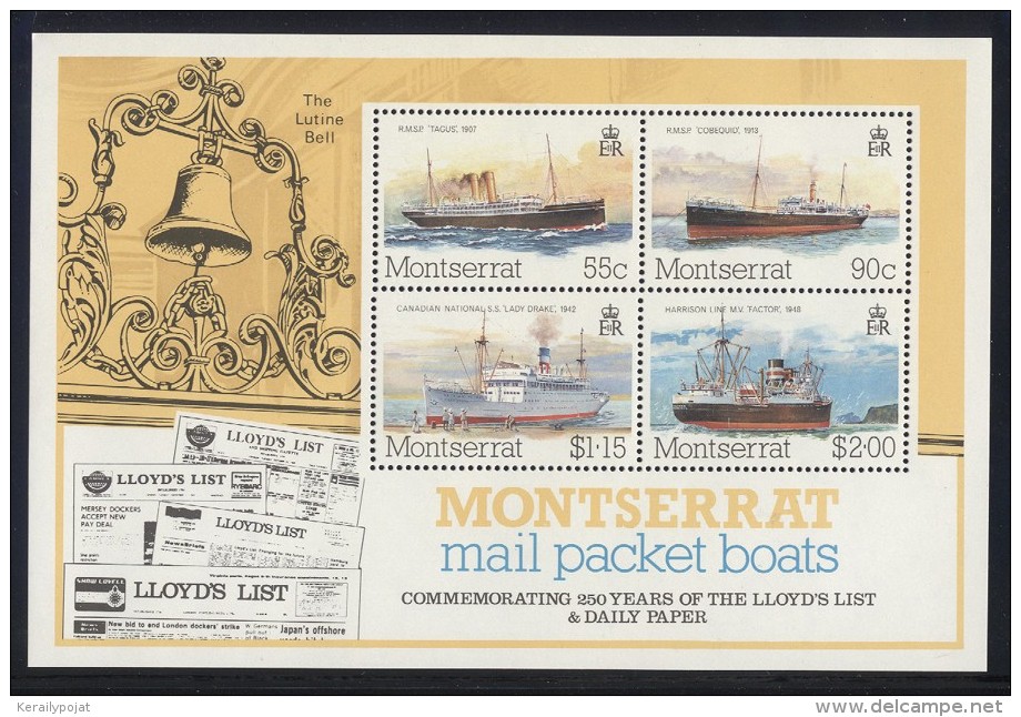 Montserrat - 1984 Post Vessels Block MNH__(FIL-9981) - Montserrat