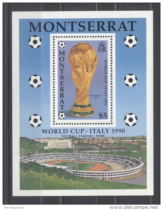 Montserrat - 1990 World Cup Block MNH__(TH-9378) - Montserrat