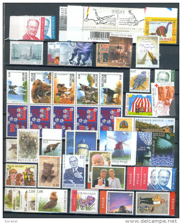 DEPART = FACIALE Belgique Année 2002 Avec Blocs Et Carnet MNH XX - Années Complètes