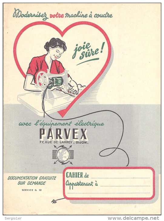 Protege Cahier Illustré  Théme  Machine A Coudre  Parvex  Textile - Textile & Vestimentaire