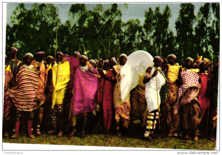 CONGO BELGE 20 Postcards Voyage Of Belgian King In Congo C1955 Advertising : Chocolate COTE D'Or Etnic  Warriors VG - Afrique