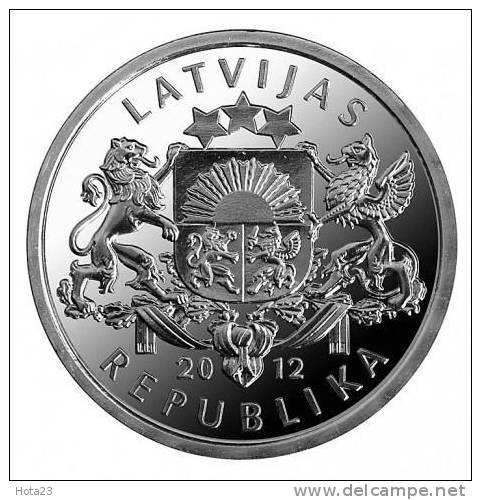 Latvia Lettland 2012 YEAR HEDGEHOG ANIMAL COIN 1 Lats UNC - Letonia