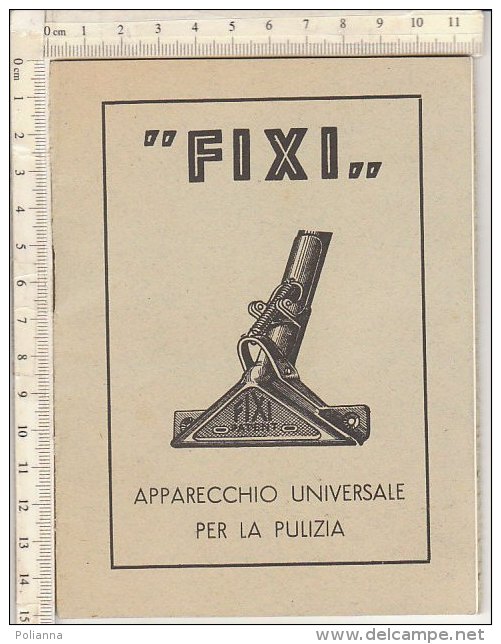 PO3757C# Brochure APARECCHIO UNIVERSALE PER LA PULIZIA "FIXI" Anni '50 - Altri Apparecchi