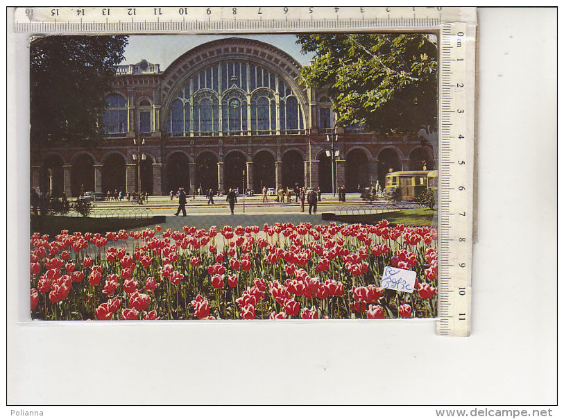 PO3943C# TORINO - STAZIONE FERROVIARIA DI PORTA NUOVA - TULIPANI   VG 1956 VIA AEREA - Stazione Porta Nuova