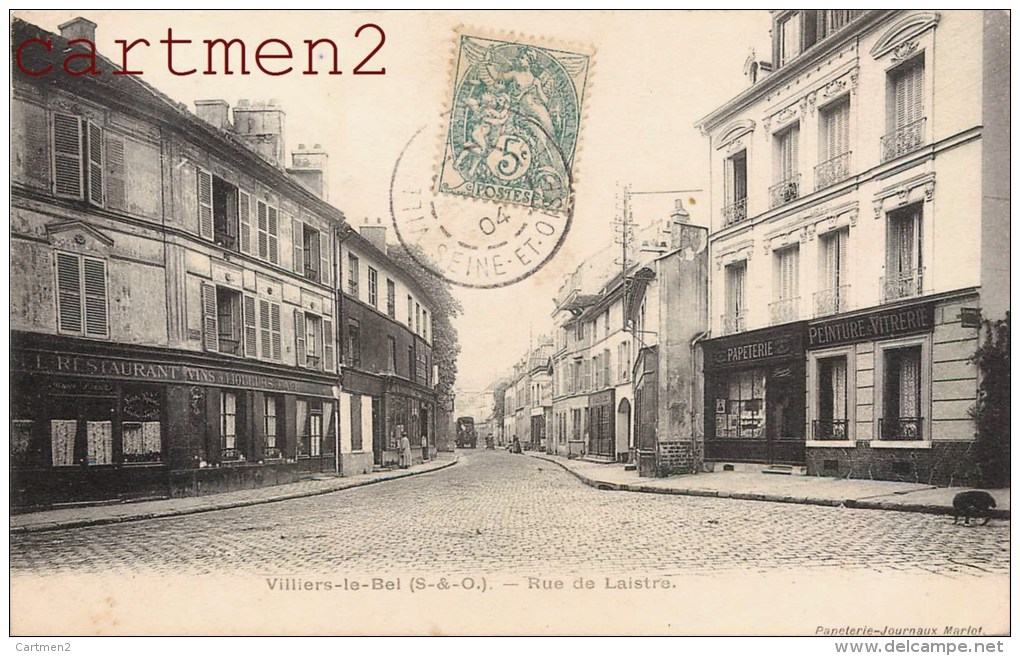 VILLIERS-LE-BEL RUE DE LAISTRE 95 + CACHET JUZIERS - Villiers Le Bel