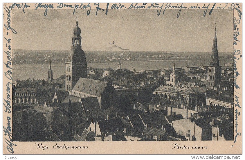 Dt. Dienstpost Ostland AK Riga 12.8.43 - Besetzungen 1938-45