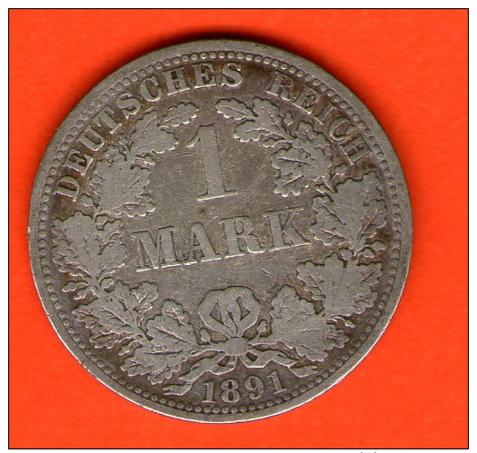 ** 1 Mark 1891 A **  KM 14 - Plata / Silver / Silber  - ALEMANIA / DEUTSCHLAND / GERMANY - 1 Mark