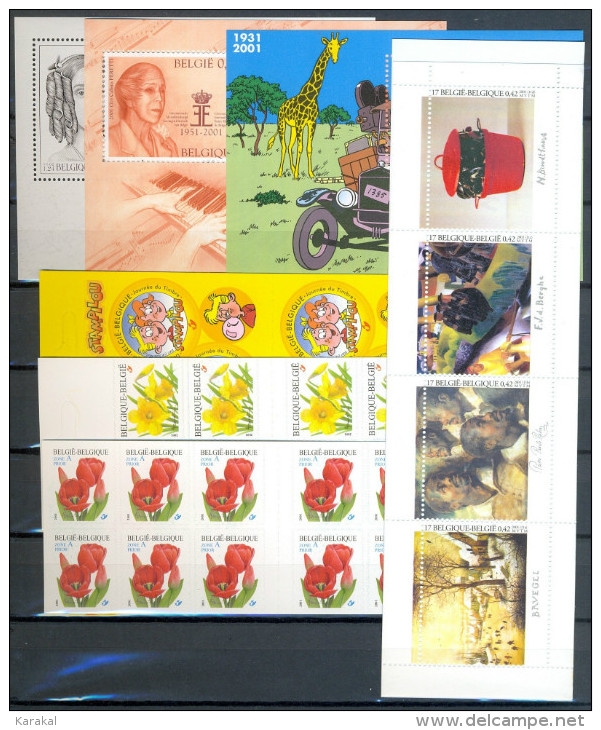 DEPART = FACIALE Belgique Année 2001 Avec Blocs Et Carnets MNH XX - Années Complètes