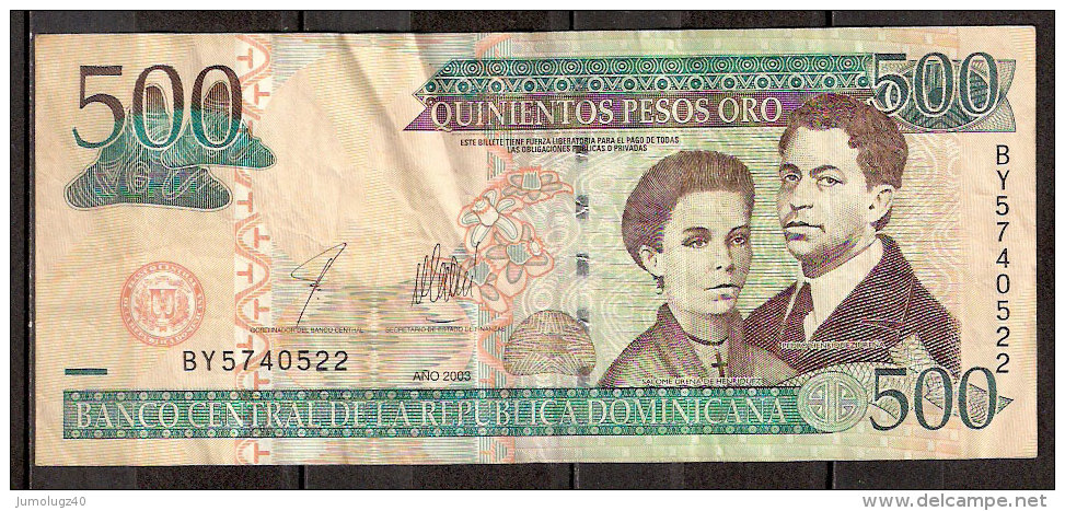 Billet De 500 Pesos De 2003 (1) - Dominicaine