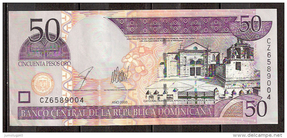 Billet De  50 Pesos De 2003 (5) - Dominicaanse Republiek