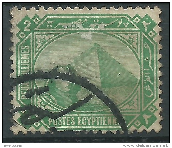 Egitto, 1888/1906 - 2m Green - Nr.44a Usato° - 1866-1914 Khedivaat Egypte