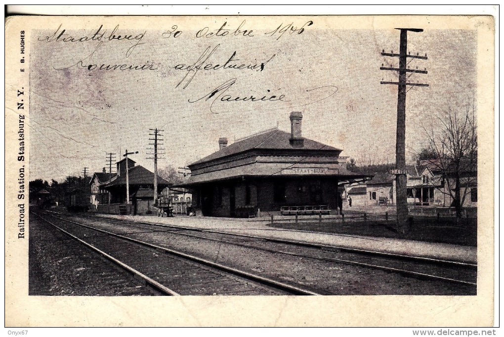 STAATSBURG (Etas-Unis) Railroad Station - GARE - BAHNHOF - Chemin De Fer - VOIR 2 SCANS - - Altri & Non Classificati