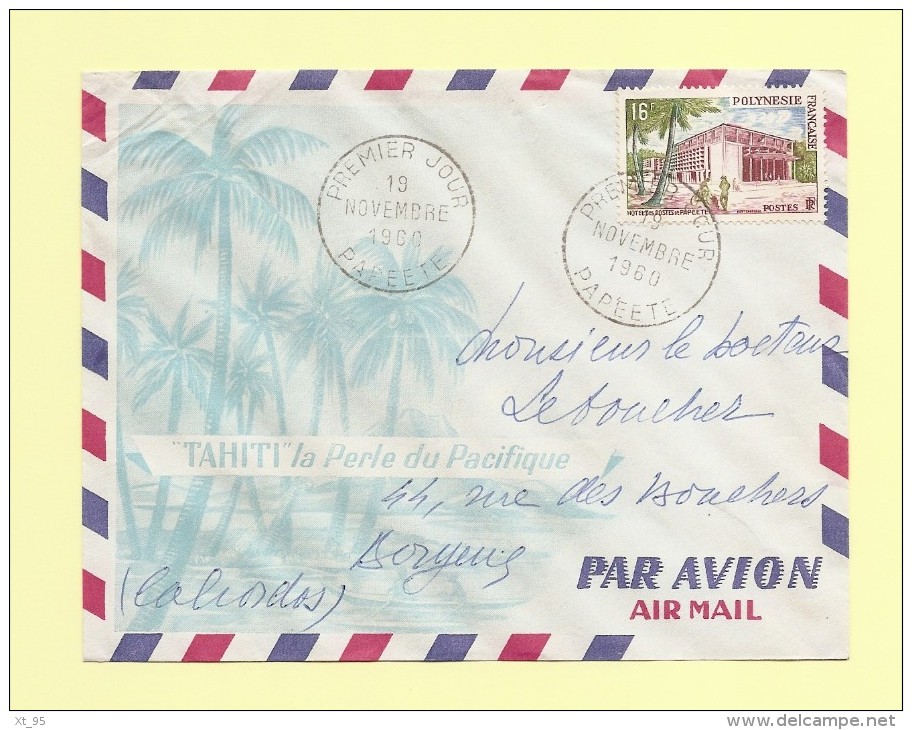 Hotel Des Postes - 1er Jour FDC - 19 Novembre 1960 - Briefe U. Dokumente